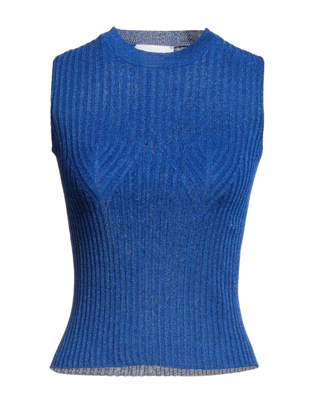 NWT Vicolo Sparkly Blue One Size Sleeveless Knit Top
